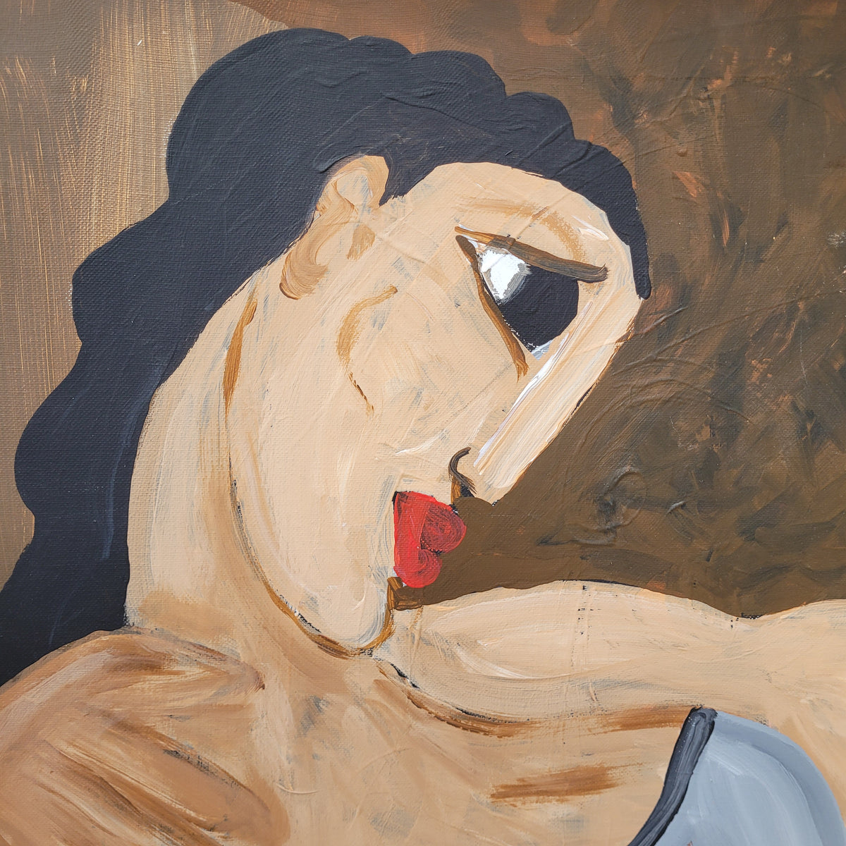 Óleo sobre lienzo “La amistad” Gino Ruggeri, Arte contemporáneo, s. XXI - Francia