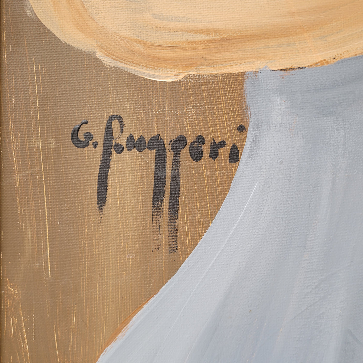 Óleo sobre lienzo “La amistad” Gino Ruggeri, Arte contemporáneo, s. XXI - Francia
