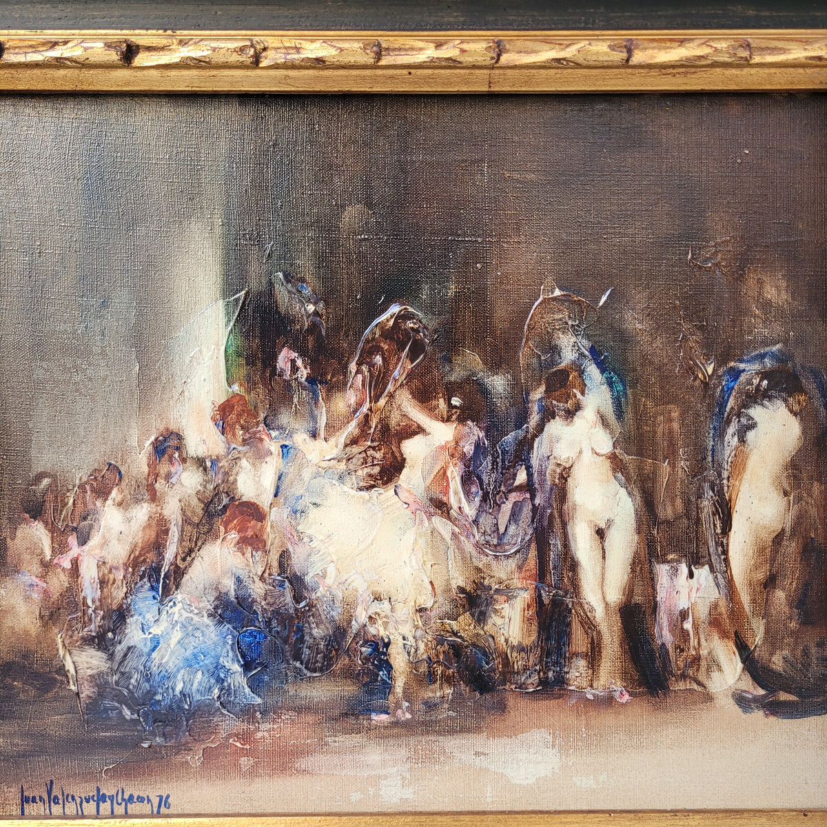 Óleo sobre lienzo, Juan Valenzuela y Chacón “Al final”, Arte contemporáneo, 1976 - España