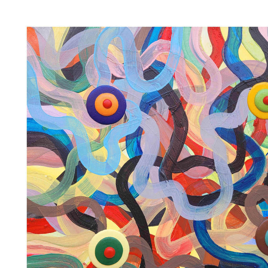 Acrílico sobre lienzo Luc Bouzat, Serie “Déclinaisons”, 1996 – Francia