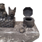 Tintero Art déco, Mármol y bronce, s. XX – Francia