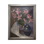 Óleo sobre lienzo "Bodegón de flores", Escuela Holandesa, s. XX – Países Bajos