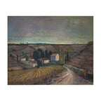 Óleo sobre lienzo ”Paisaje castellano” Gabino Gaona, década 1950 - Grupo Simancas, Valladolid