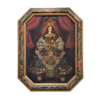 Óleo sobre lienzo "Virgen del Rosario" Escuela Virreinal Andina, 1900 - Cuzco, Perú
