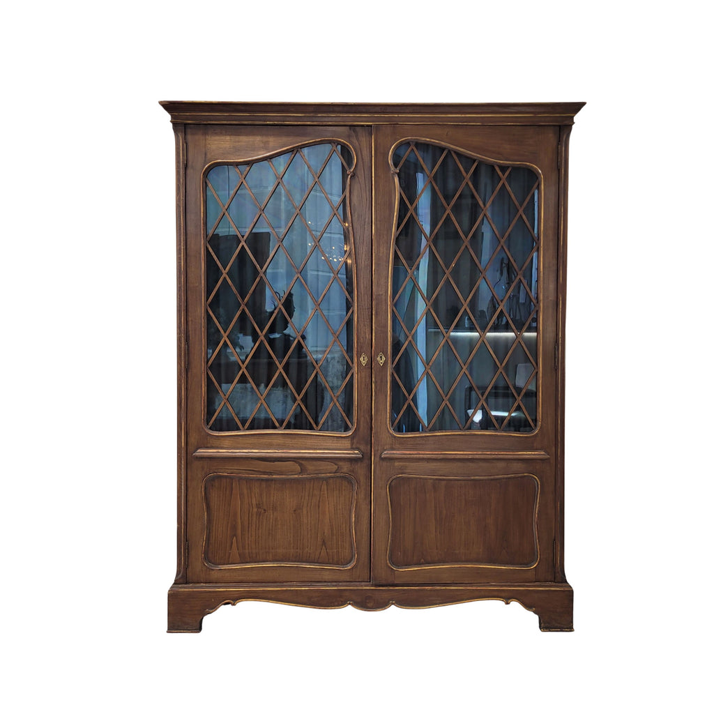 Armario / Vitrina Art Nouveau, Madera de pino tintada y dorada, 1930 - Inglaterra
