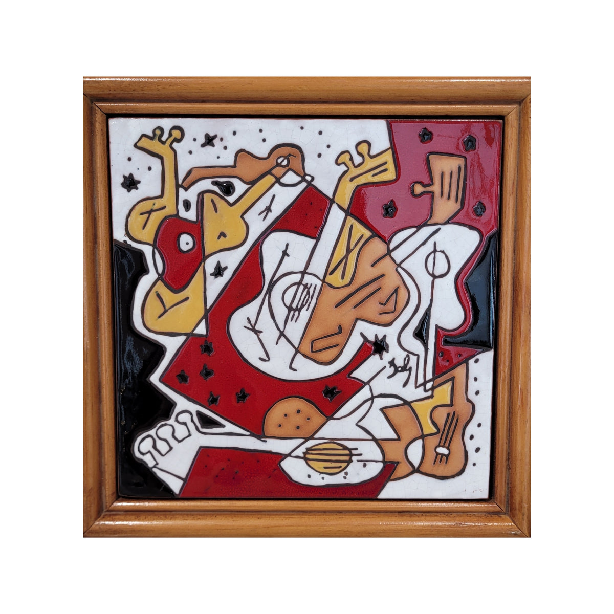 Azulejo de cerámica esmaltada “La Música”, siguiendo Salvador Dalí, c. década de 1950 – España