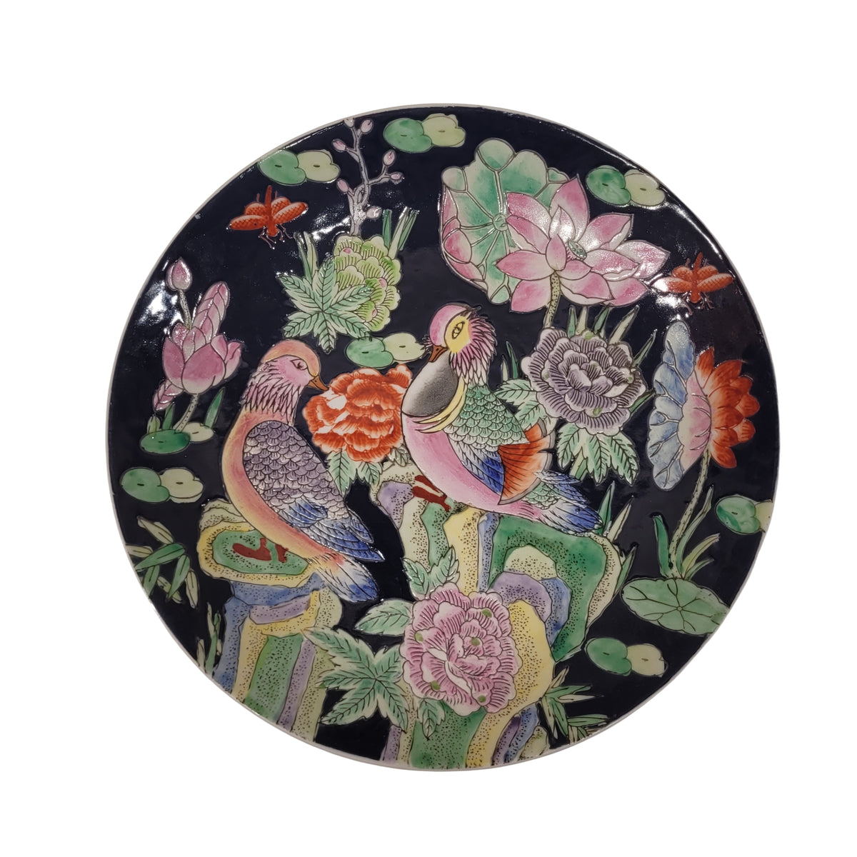 Plato "Faisanes" Porcelana de Macao, Segunda mitad del siglo XX – Macao, China