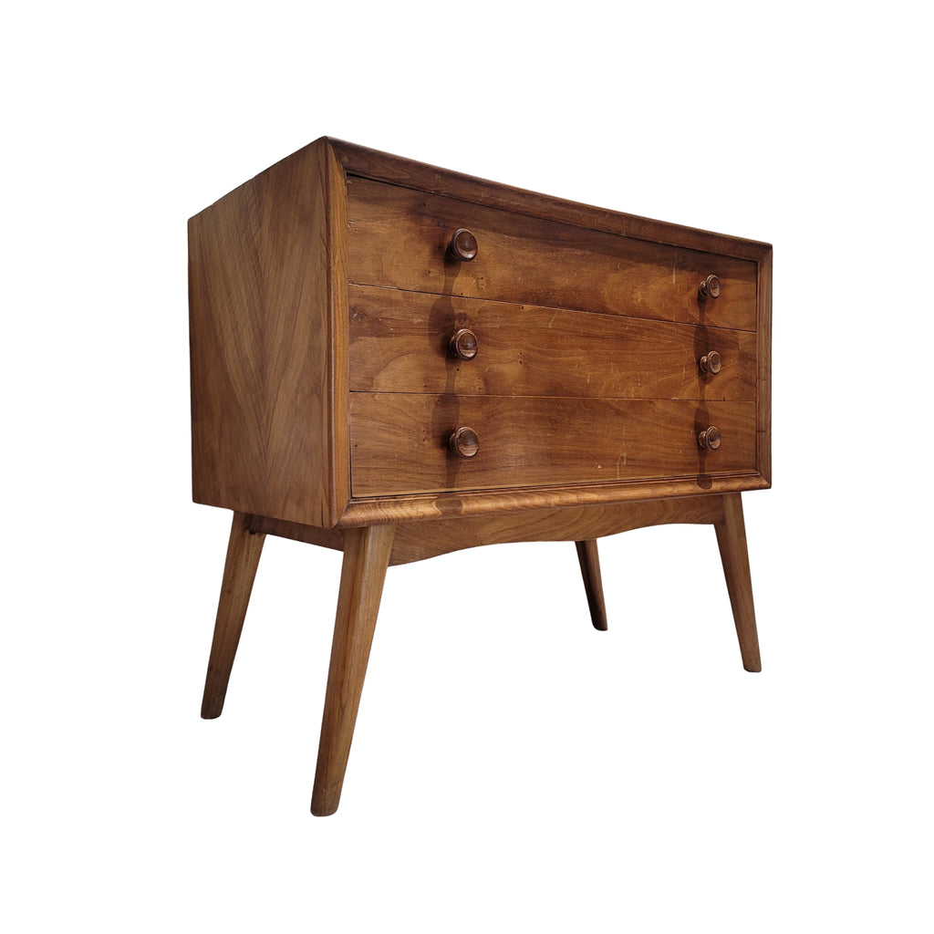 Mesita de noche, Madera de haya, Mid-century, s. XX - España