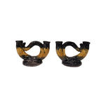 Pareja Candelabros / Portavelas, Cerámica de Vallauris, siglo XX – Francia
