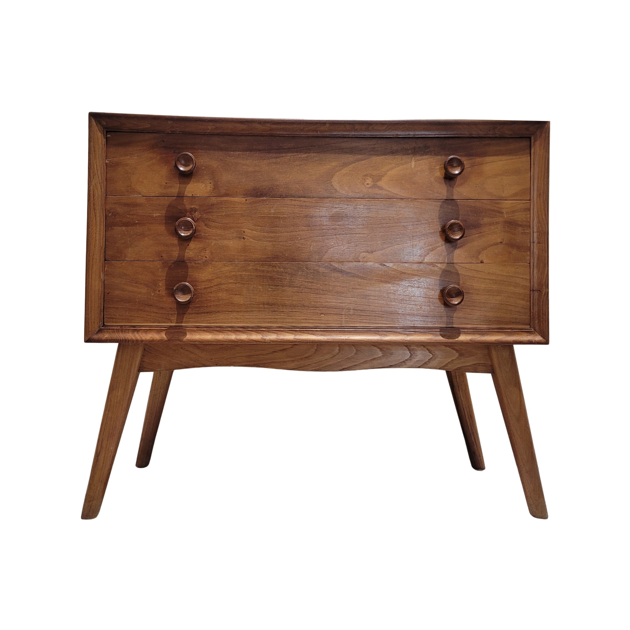 Mesita de noche, Madera de haya, Mid-century, s. XX - España