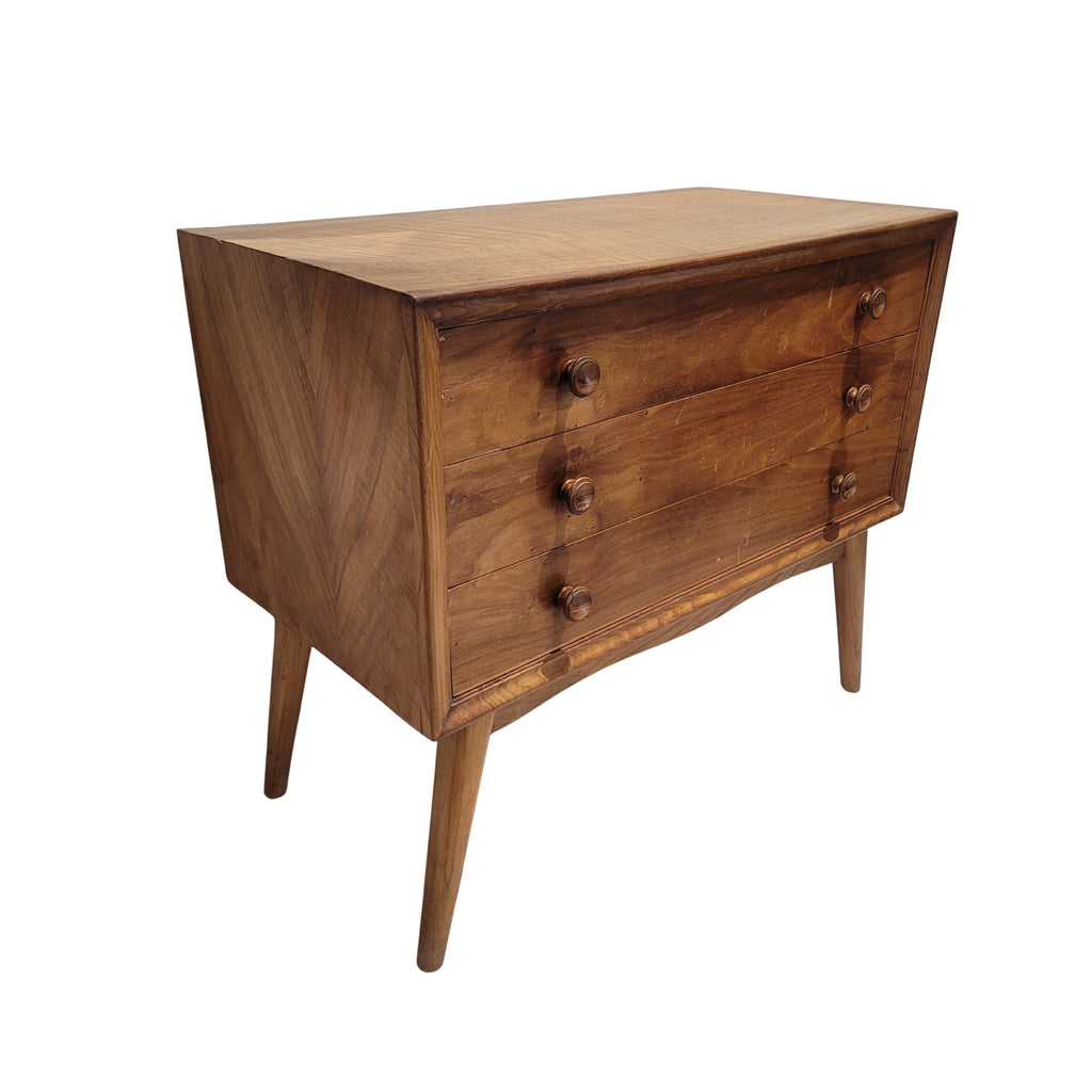 Mesita de noche, Madera de haya, Mid-century, s. XX - España