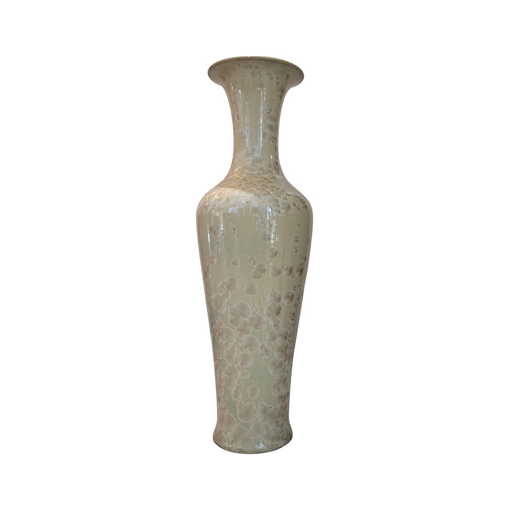 Gran Jarrón "Crystalline glaze", Beige, s. XX - Shiwan, China