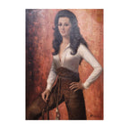 Óleo sobre lienzo “Doña Teresa Molero" José Luis Benito Rementeria (1922), 1973 - Castilla y León, España