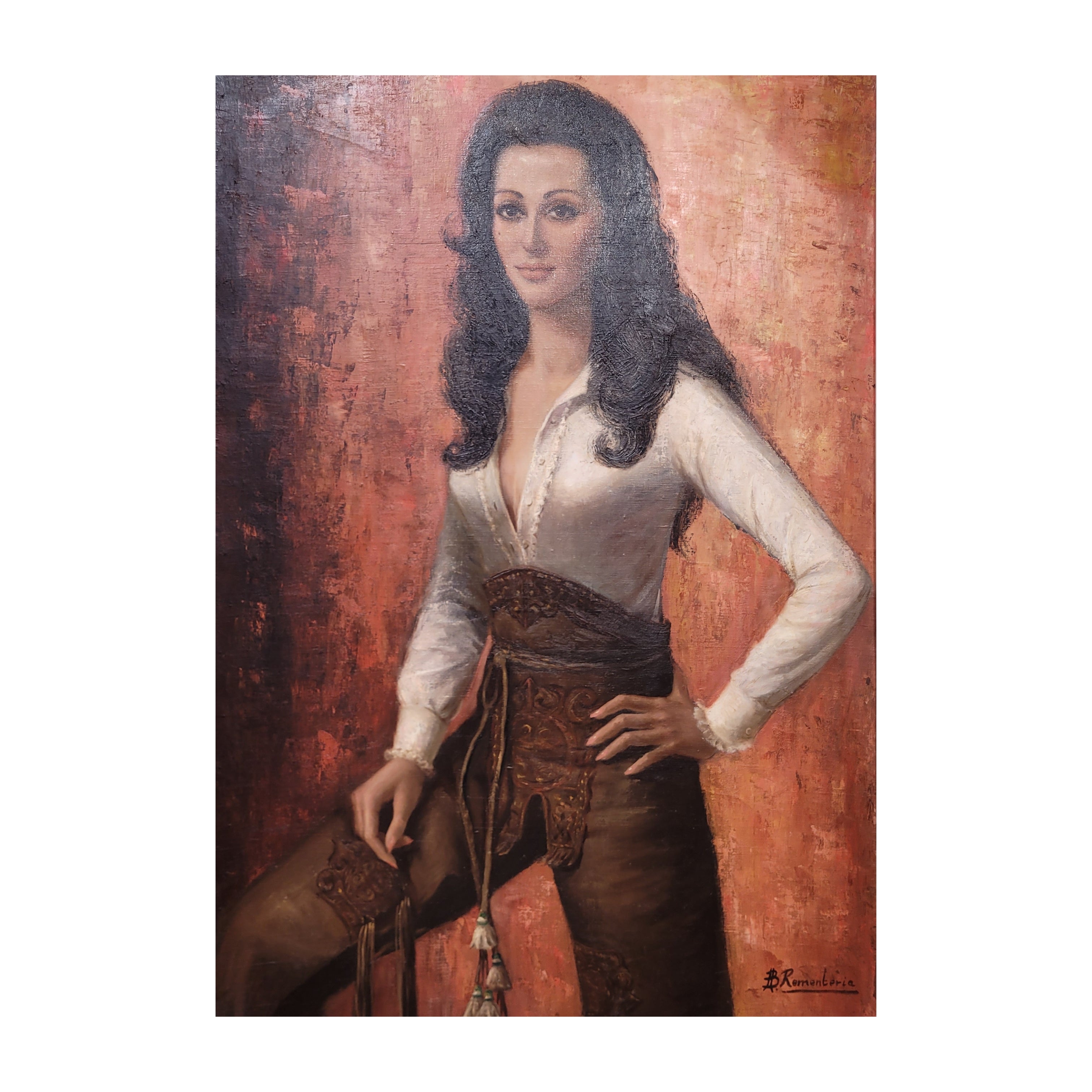 Óleo sobre lienzo “Doña Teresa Molero" José Luis Benito Rementeria (1922), 1973 - Castilla y León, España