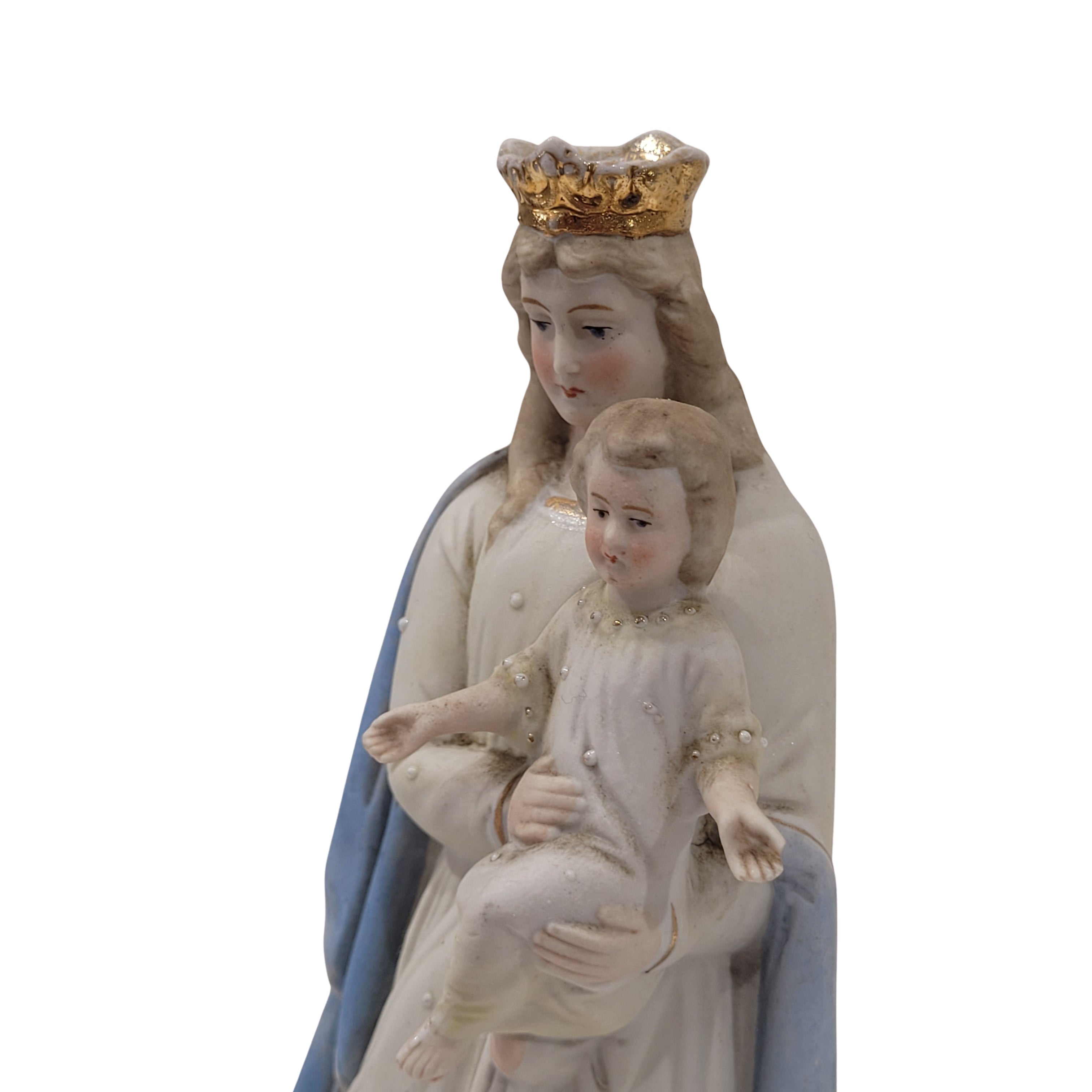 Figura Porcelana biscuit “Virgen con el Niño”, c. 1920 – Alemania