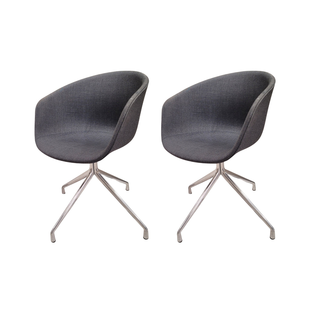 Pareja Sillas siguiendo HAY AAC 21 diseño Hee Welling, Acero cromado, Contemporáneo, s. XX - Dinamarca