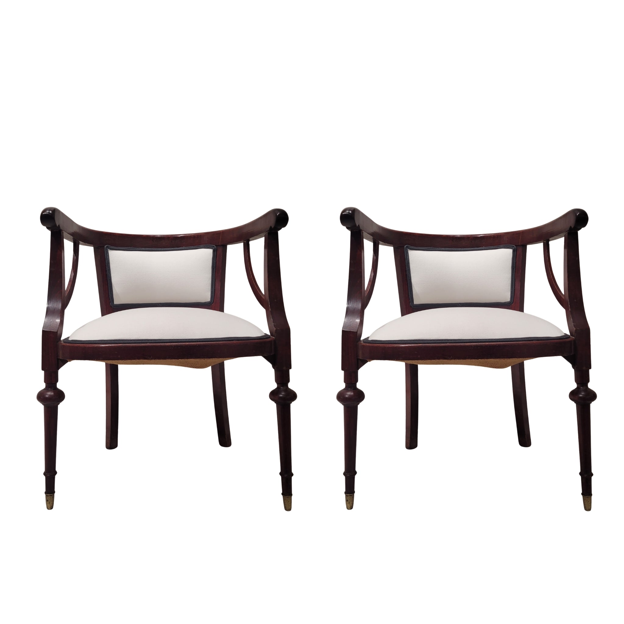 Pareja Sillas, Madera de Caoba, ca. 1950 – Francia