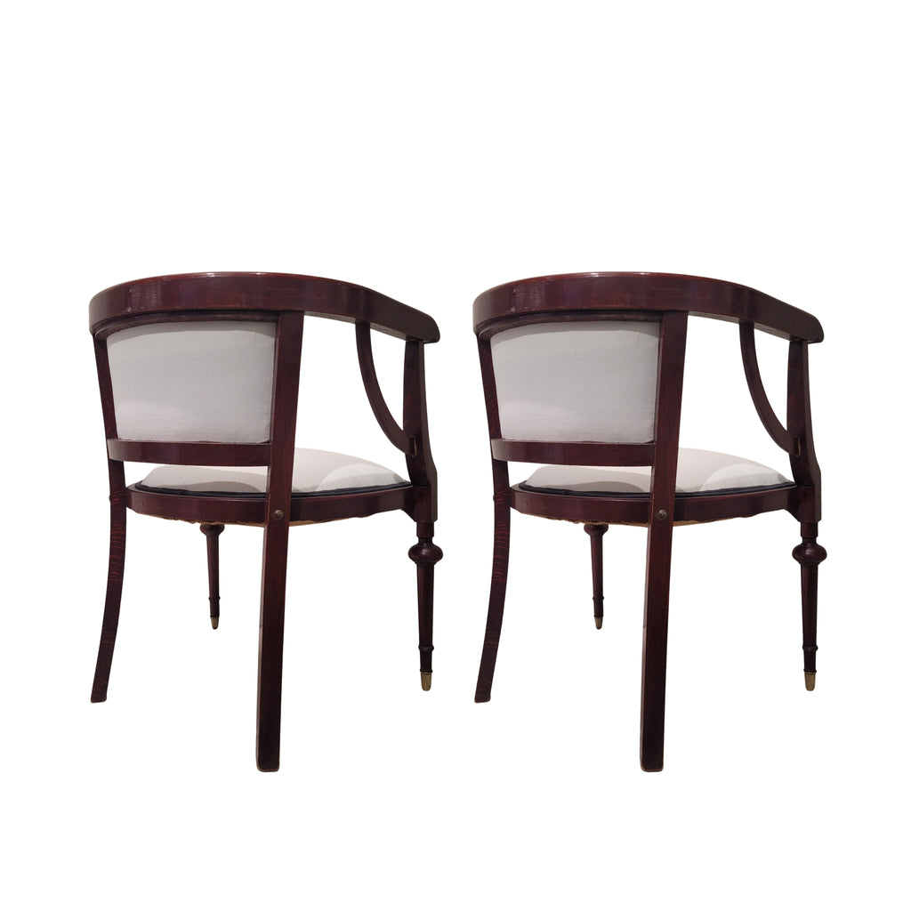 Pareja Sillas, Madera de Caoba, ca. 1950 – Francia