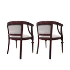 Pareja Sillas, Madera de Caoba, ca. 1950 – Francia