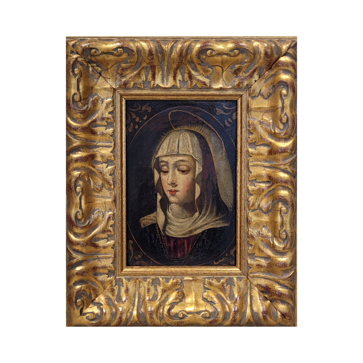 Óleo sobre tabla ”Verónica de la Virgen”, s. XIX - España