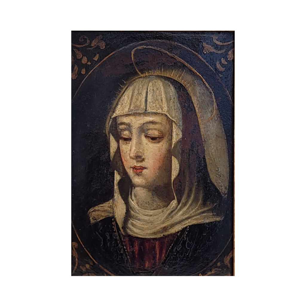 Óleo sobre tabla ”Verónica de la Virgen”, s. XIX - España