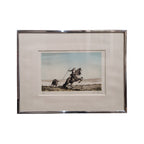 Grabado "Arremetida" de la serie "Caballo torero", José Manuel Capuletti, 1973 - Firmado
