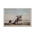 Grabado "Arremetida" de la serie "Caballo torero", José Manuel Capuletti, 1973 - Firmado