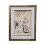 Dibujo a plumilla ”Toro / tauromaquia / torero” Fernández Román, 1986 - Firmado