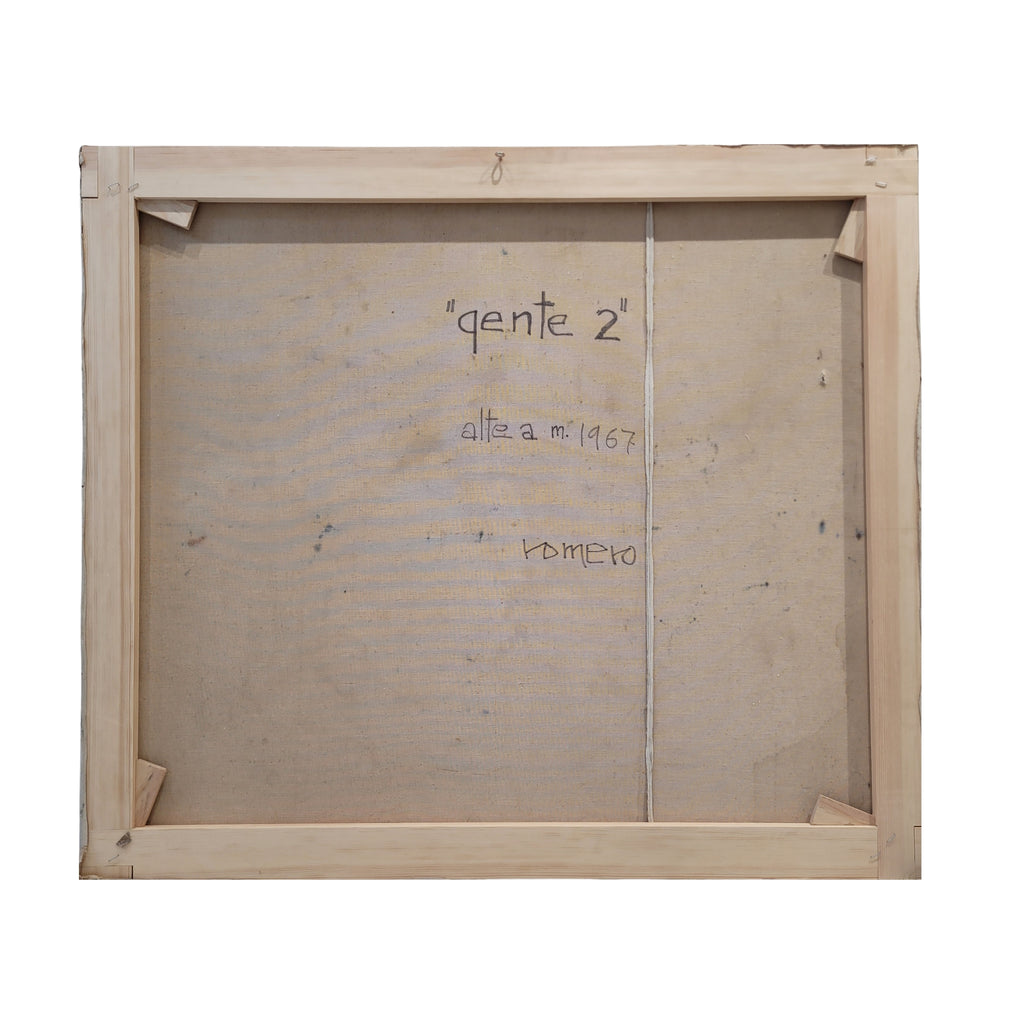 Óleo y acrílico sobre lienzo “Gente 2” Alberto Romero, 1967 – Altea, España