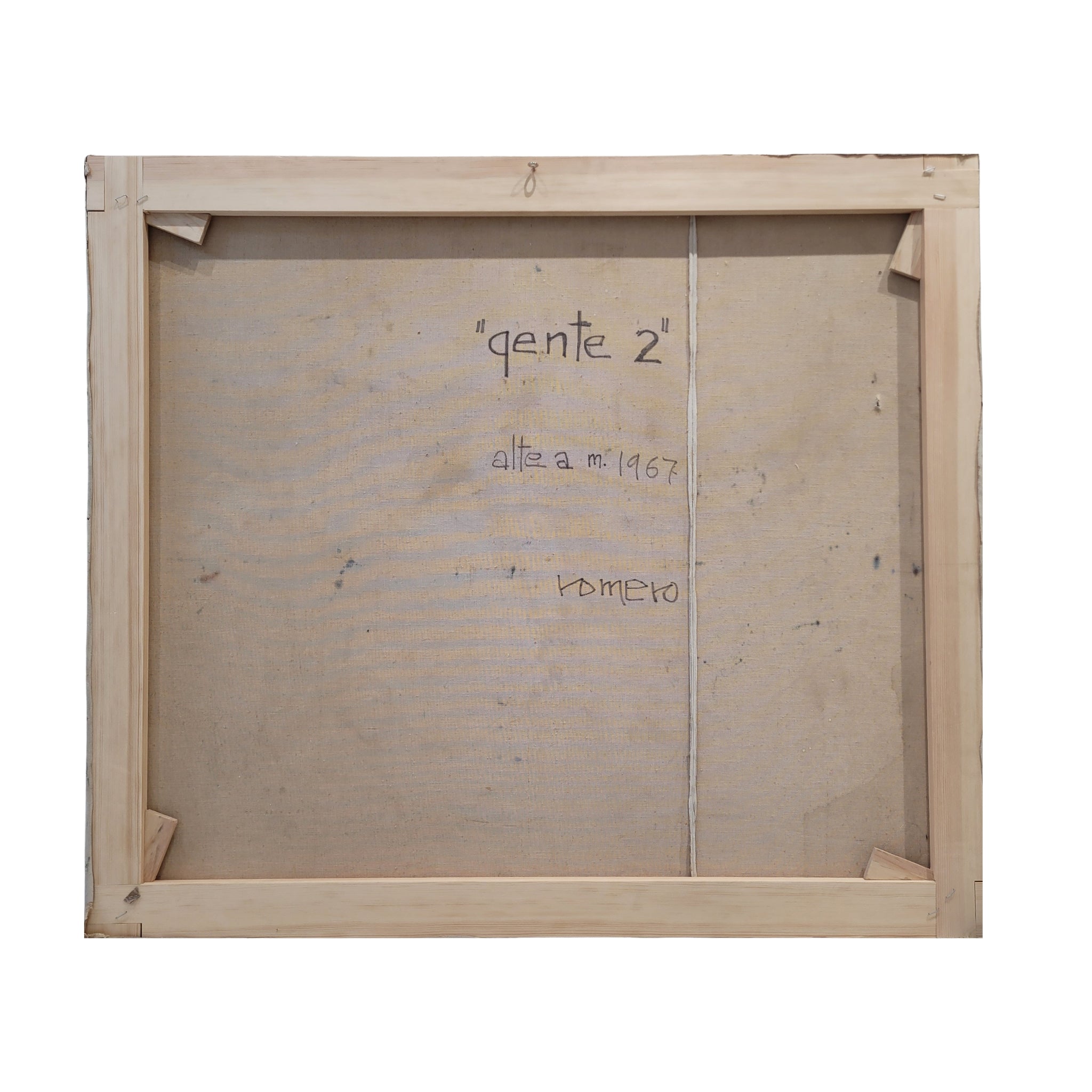 Óleo y acrílico sobre lienzo “Gente 2” Alberto Romero, 1967 – Altea, España