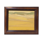 Óleo sobre lienzo “Paisaje amarillo con cerros” Félix Cuadrado-Lomas - Valladolid Grupo Simancas