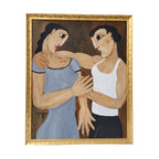 Óleo sobre lienzo “La amistad” Gino Ruggeri, Arte contemporáneo, s. XXI - Francia