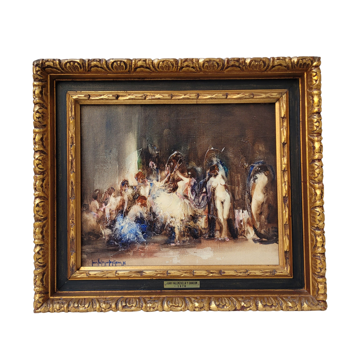 Óleo sobre lienzo, Juan Valenzuela y Chacón “Al final”, Arte contemporáneo, 1976 - España