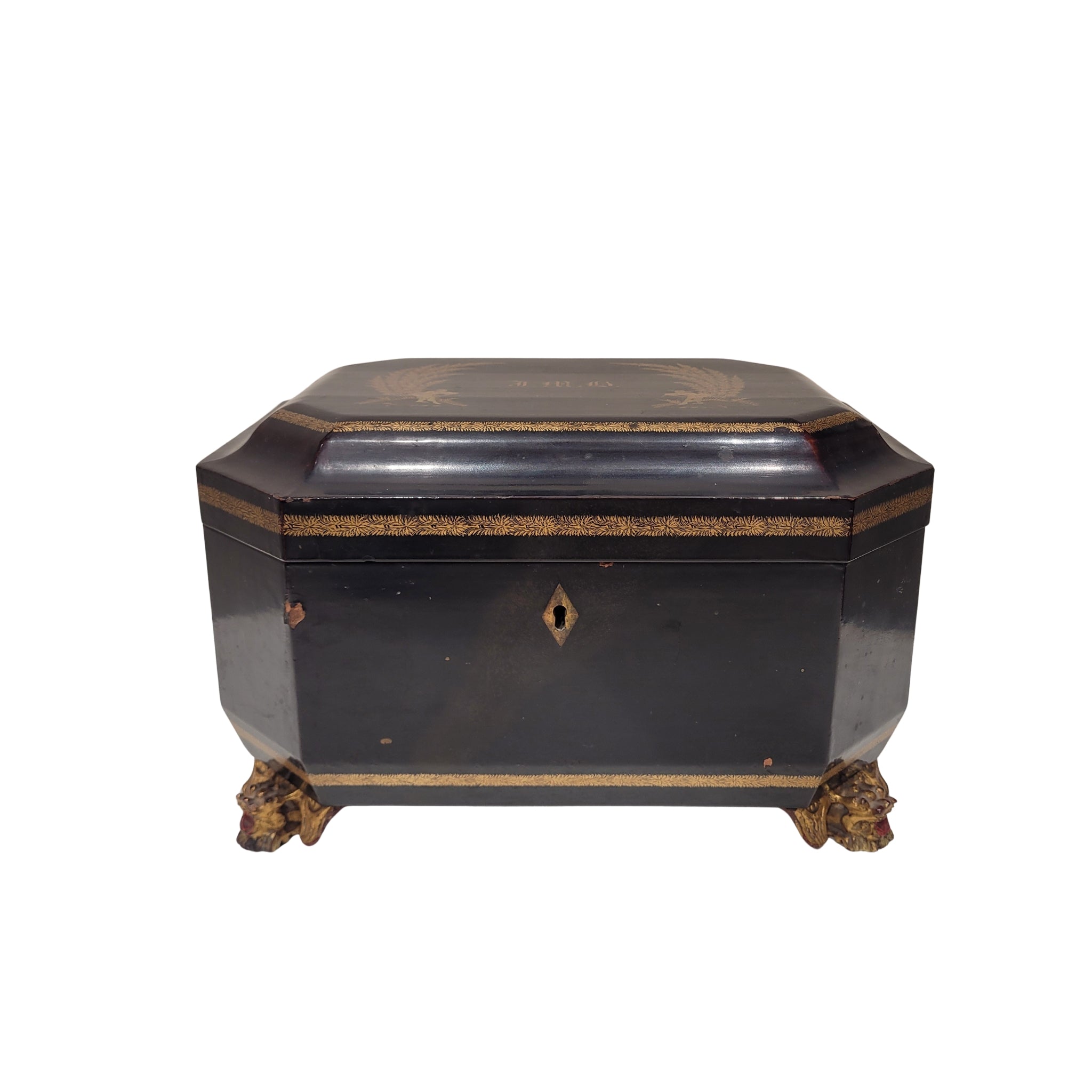 Caja de té para la exportación, Laca china, s. XIX – Inglaterra