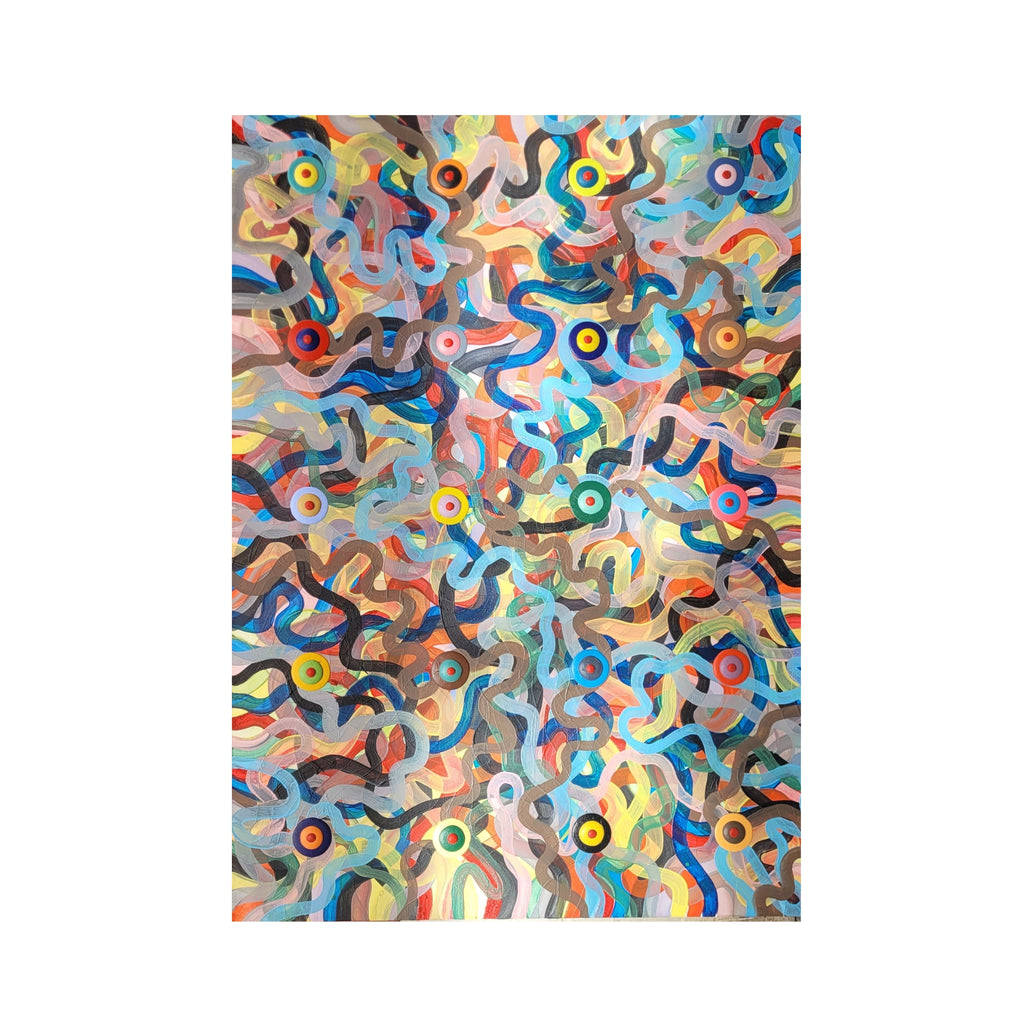 Acrílico sobre lienzo Luc Bouzat, Serie “Déclinaisons”, 1996 – Francia